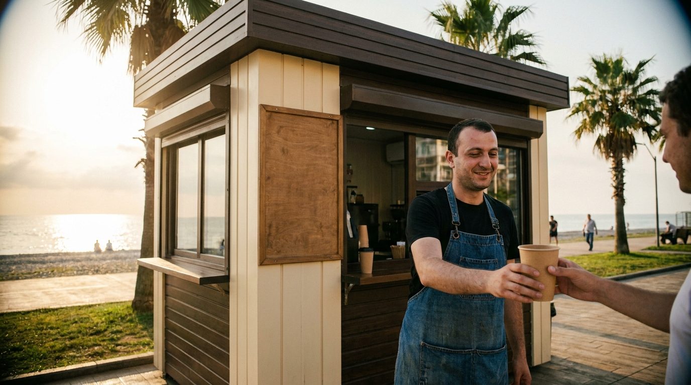 Киоск Coffeeto на приморском бульваре Батуми